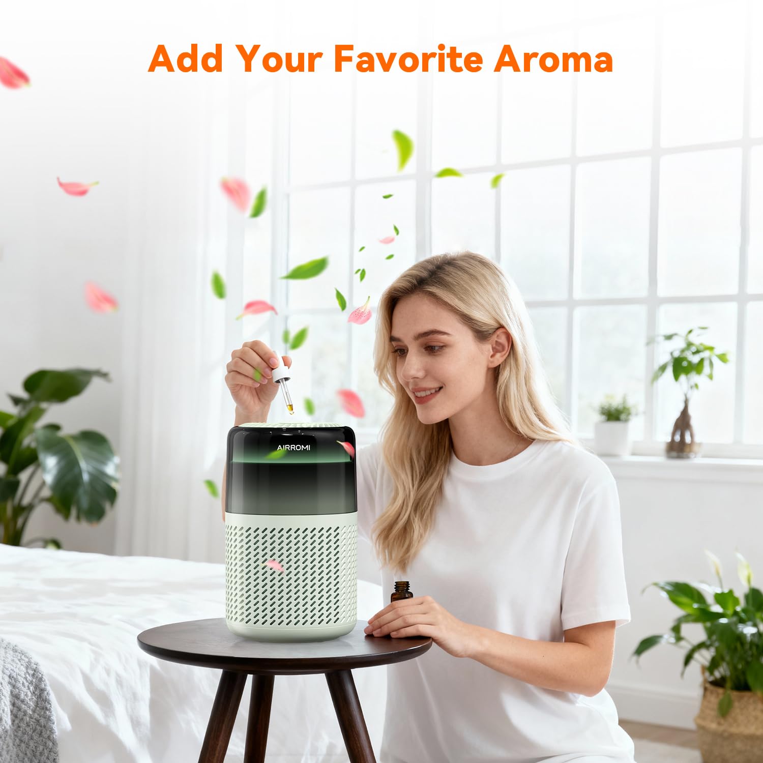 AirROMI A2005 HEPA filter replacement highlights easy maintenance and ongoing purification.