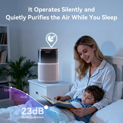 AirROMI A2005 night light with seven colors for cozy ambiance.
