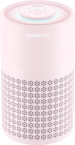 AirROMI air purifier compact design boosts bedroom air quality.