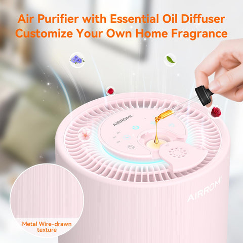 AirROMI aromatherapy pad enables subtle scent diffusion.