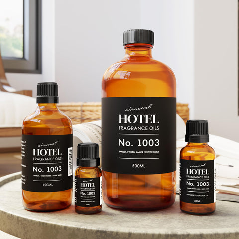 AirScent Hotel Diffuser Oil No. 1003 diffuser setup image for easy use.