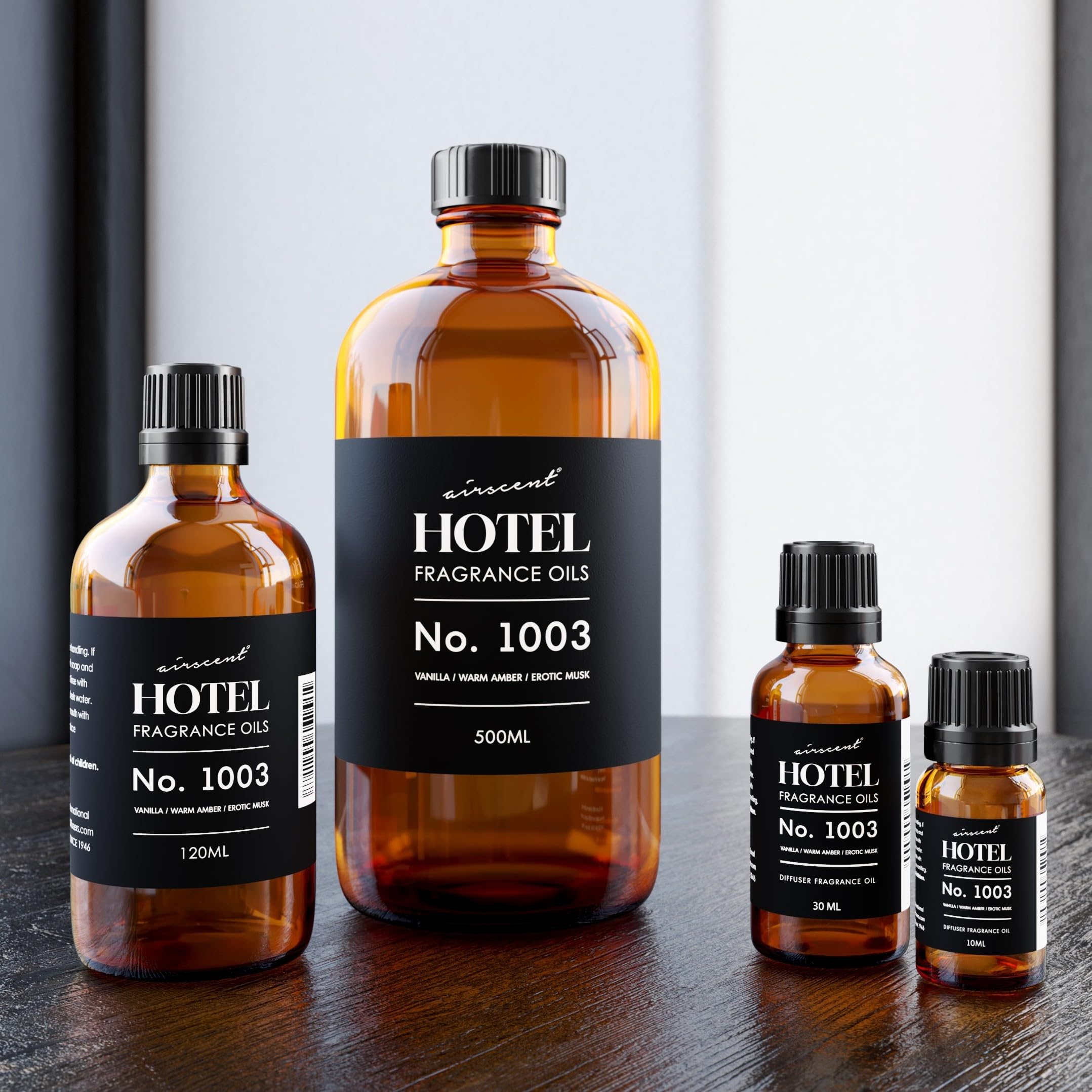 AirScent Hotel Diffuser Oil No. 1003 notes include lemon crème and berries.