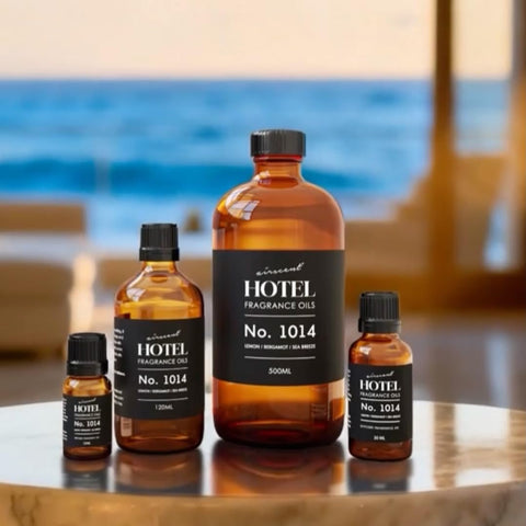 Air-Scent No.1014 lemon bergamot sea breeze focus brightens guest rooms and common areas.