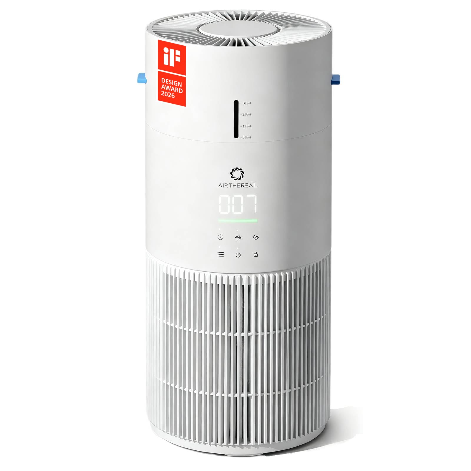 Airthereal AEH300 front view showing the two-in-one purifier and humidifier