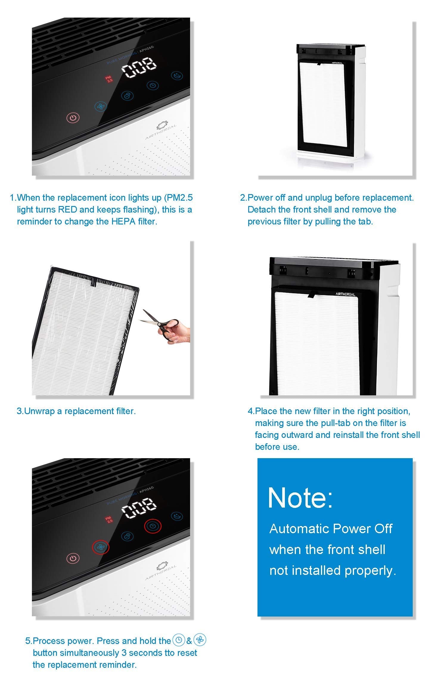 Airthereal compatibility APH260 APH320 ensures a precise, safe fit.