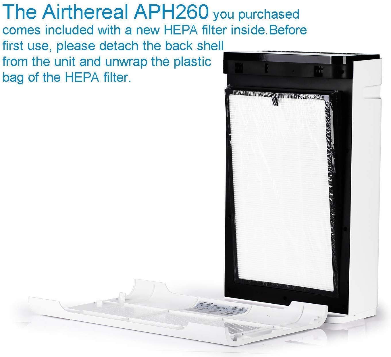 Airthereal PM2.5 alert indicator helps you know when to replace.