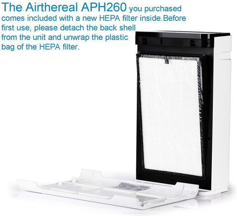 Airthereal PM2.5 alert indicator helps you know when to replace.