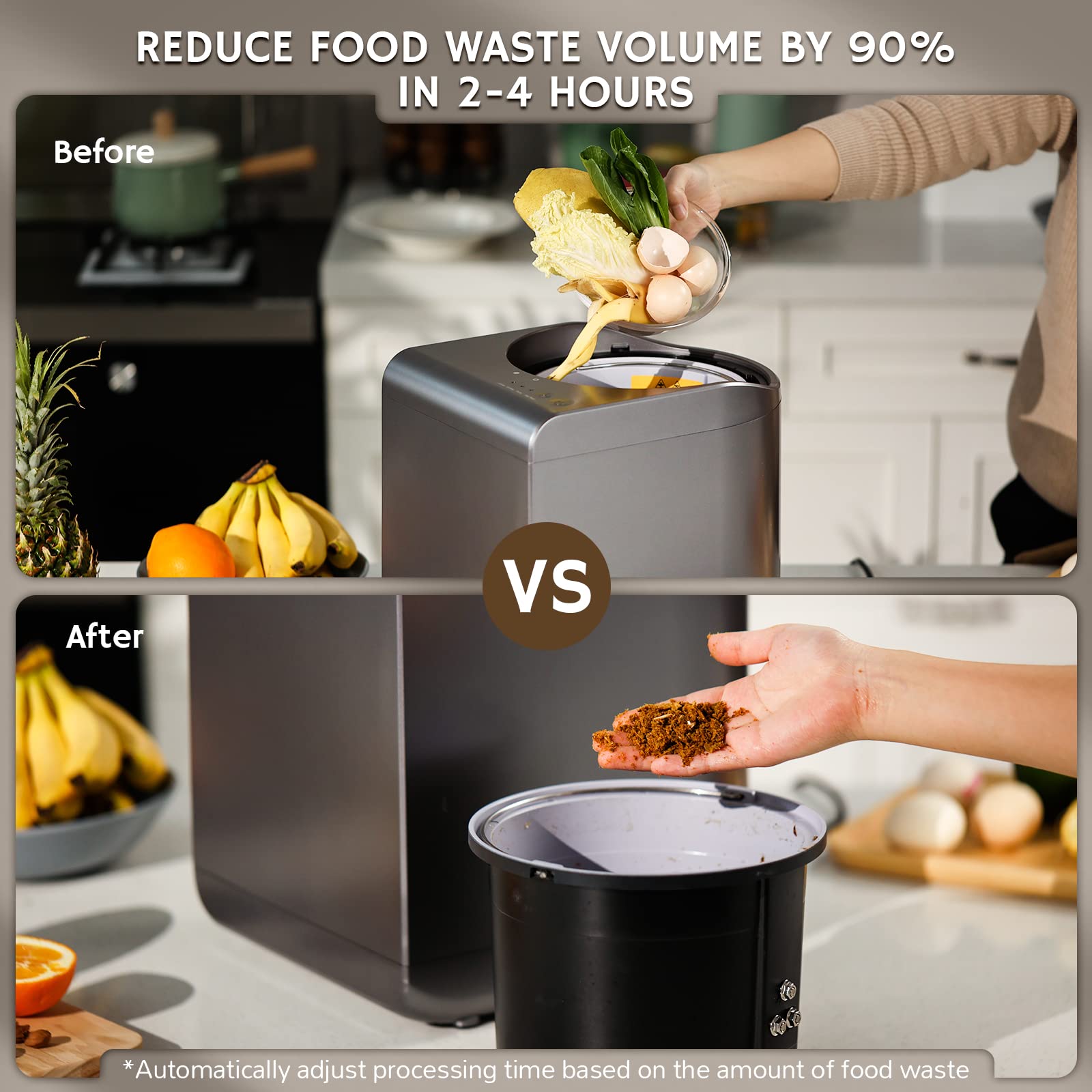 AirThereal Revive 2.5L capacity bucket on a kitchen counter