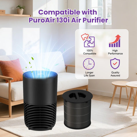Airtiancai 3-layer filtration highlights pre-filter, HEPA, and activated carbon.