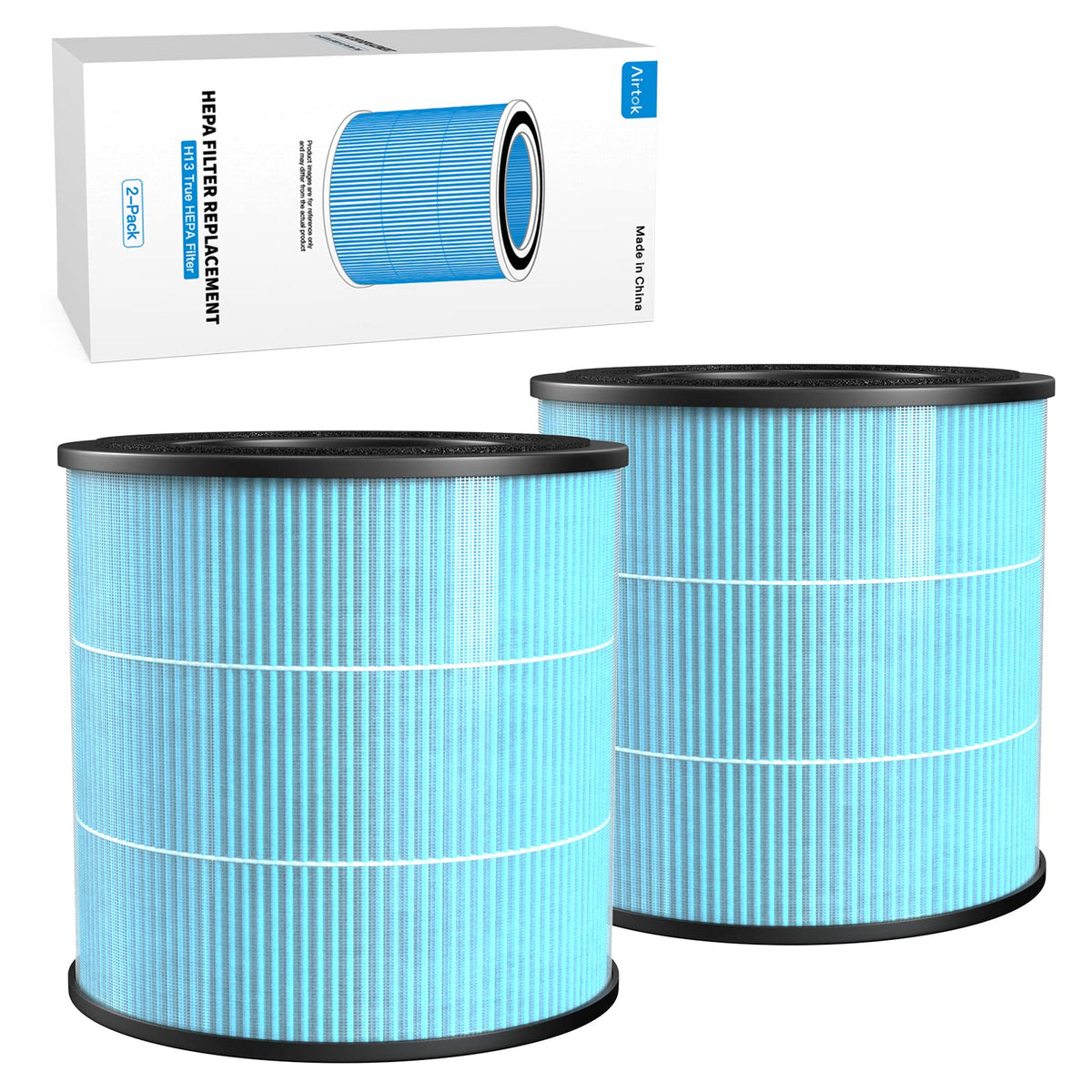 Two-pack AIRTOK AP0601 replacement filters ready for quick, clean-air swaps