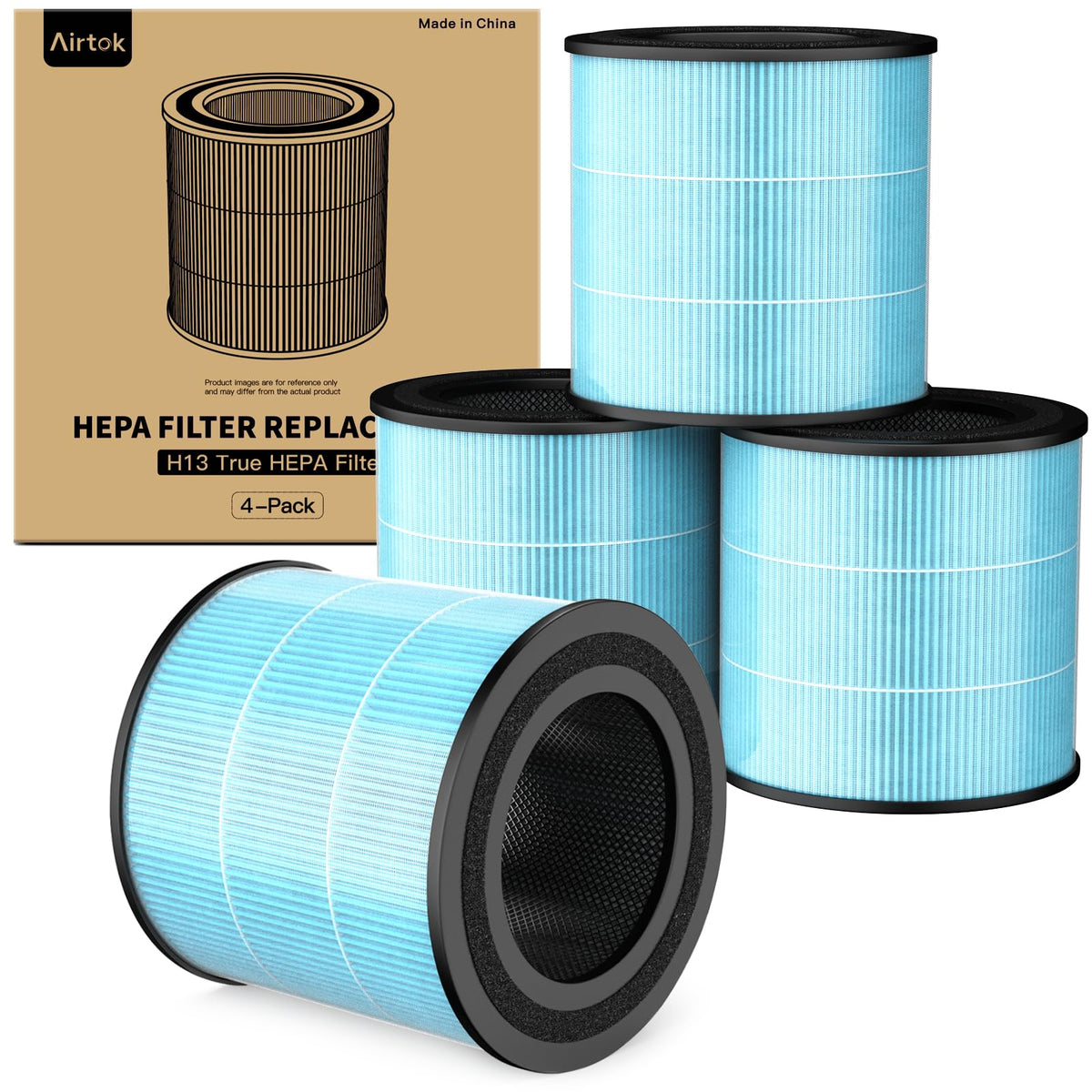 AIRTOK AP0601 replacement filters four-pack for consistent air purification