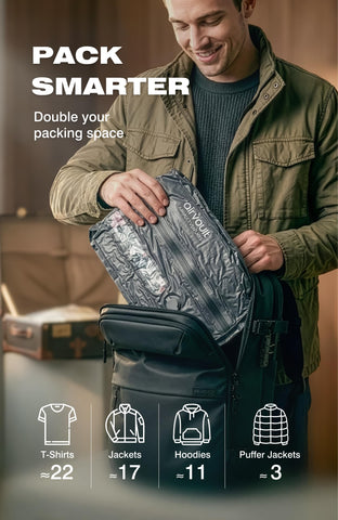 AirVault bags include a hanging system for easy access in tight spaces.