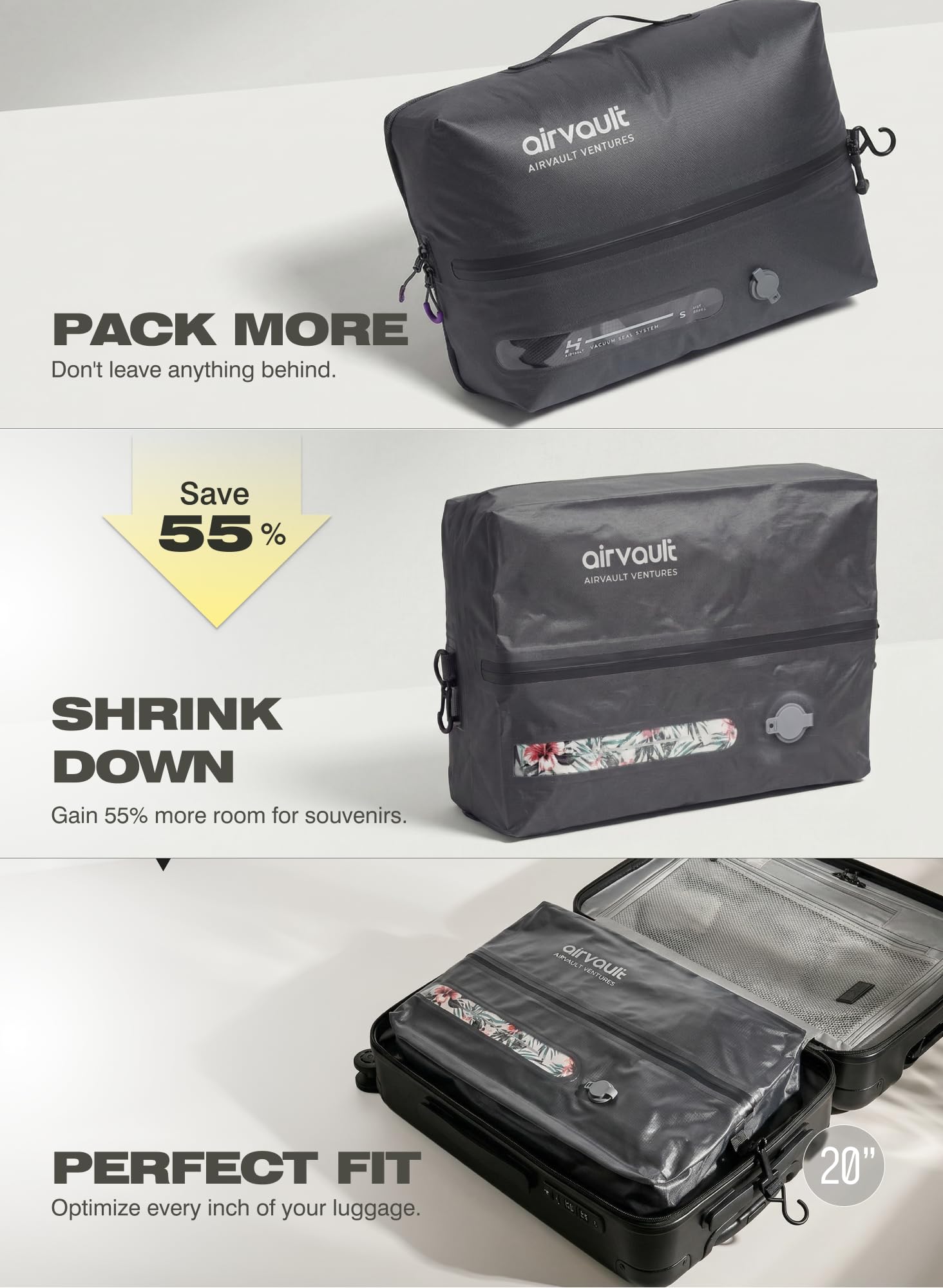 AirVault bags ideal for travel scenarios like cruises and road trips.