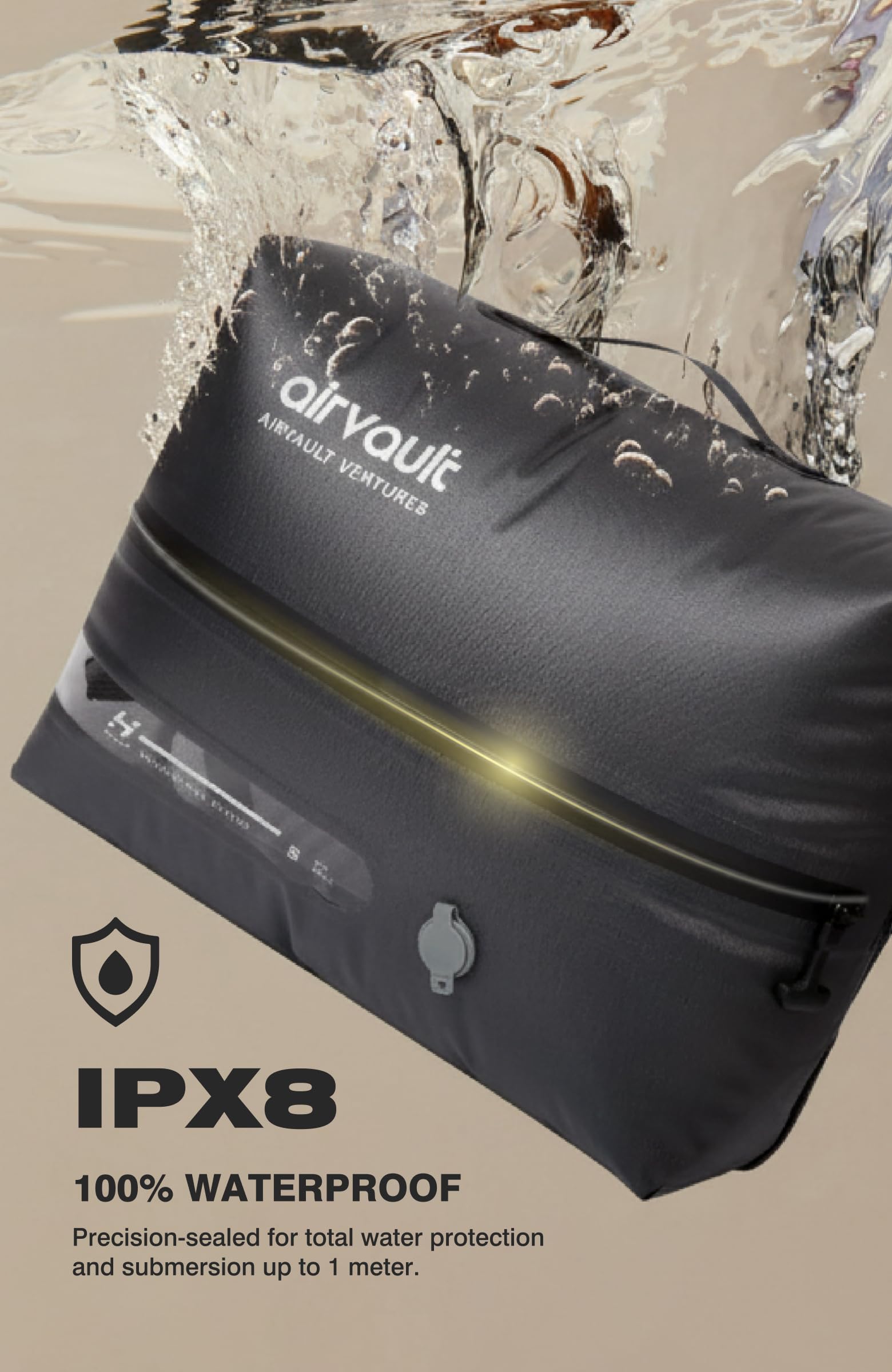 AirVault bags include a compact wireless pump for quick use.