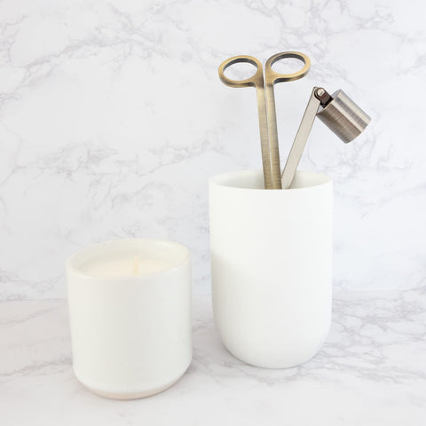 Airy Abode Candle Snuffer in black for safe extinguishing