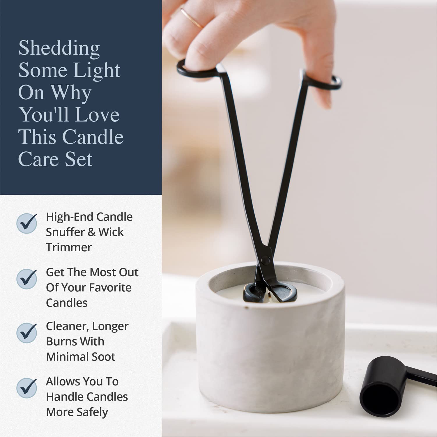 Airy Abode Wick Trimmer in silver for durable everyday use