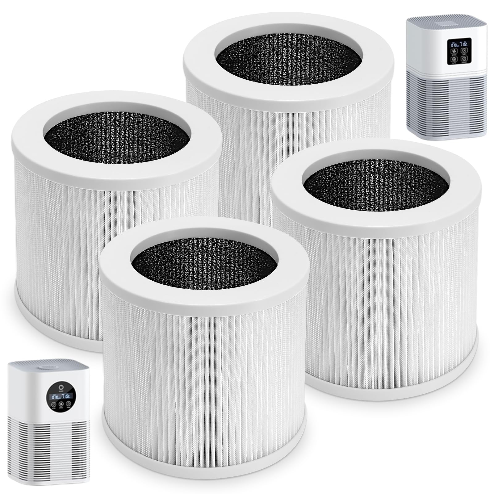 Aiskaer A1/A1W replacement filters 4-pack for VEWIOR and KOIOS purifiers