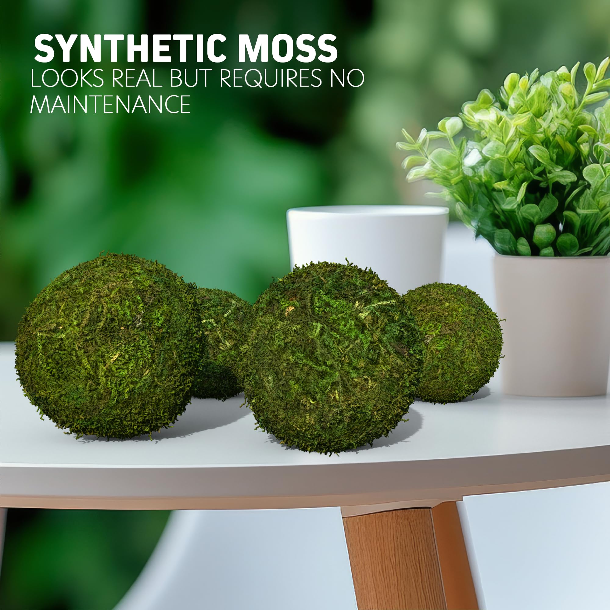 AISLE 3 ESSENTIALS faux moss ball texture enhances lifelike styling