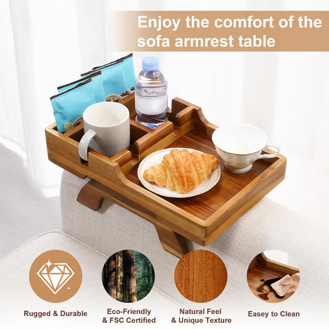 AISONGDONG dual-use design supports cups and devices within arm's reach.