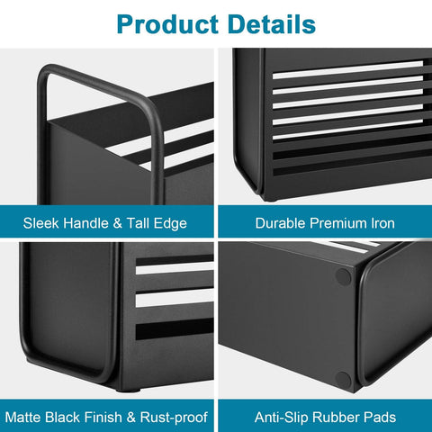 Aisung Magazine Rack black color complements modern home or office decor.
