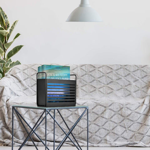 Aisung Magazine Rack desk placement keeps reading materials within reach.