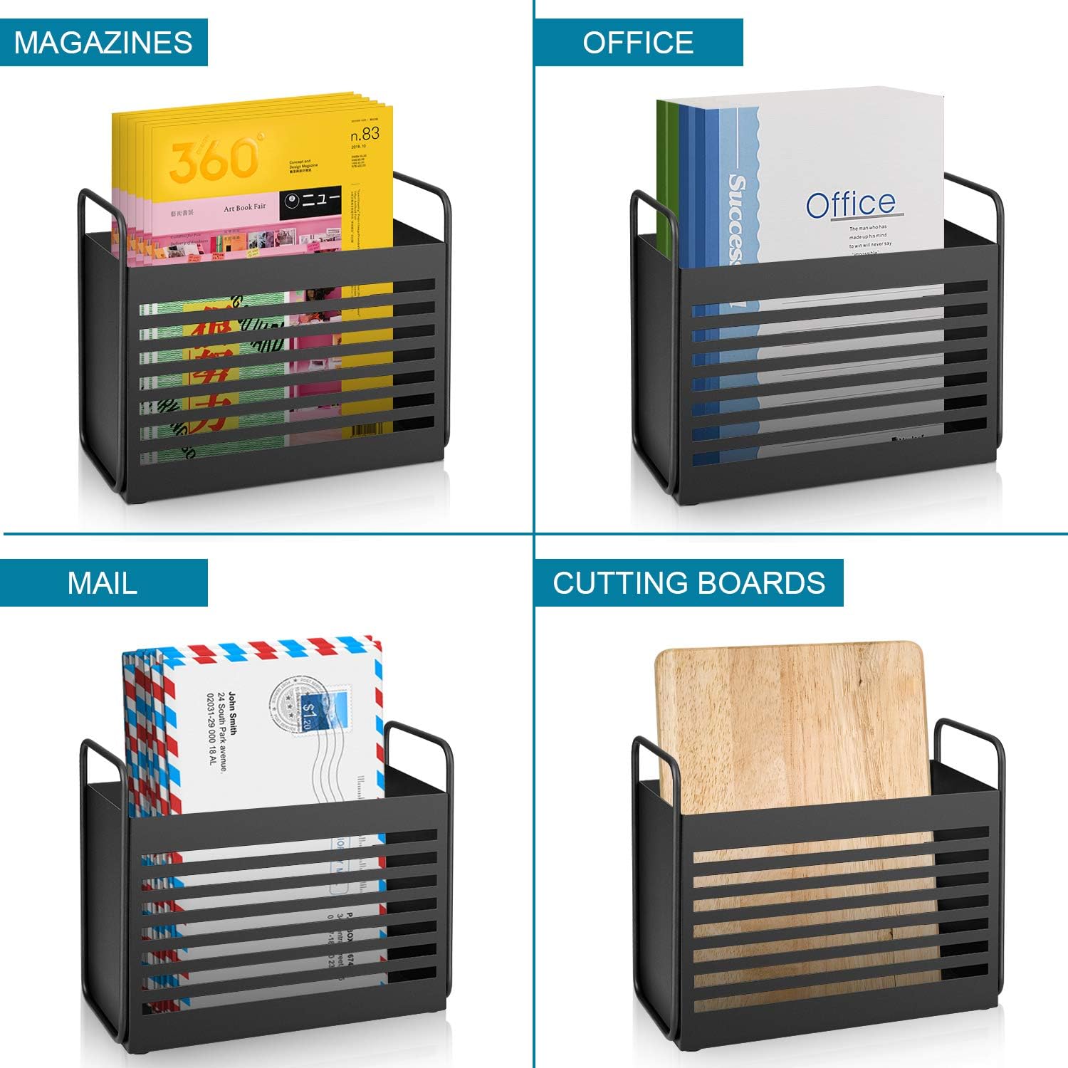 Aisung Magazine Rack rust-resistant finish withstands daily use and moisture.