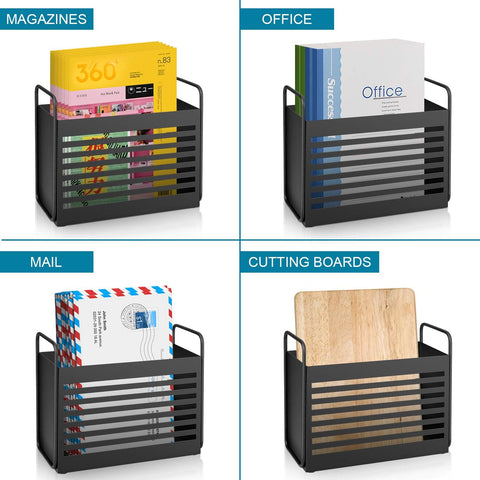 Aisung Magazine Rack rust-resistant finish withstands daily use and moisture.