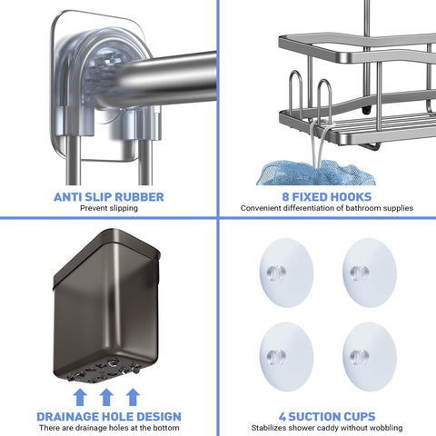 Aitatty anti-slip collar and hollow grid prevent wobble and promote quick draining