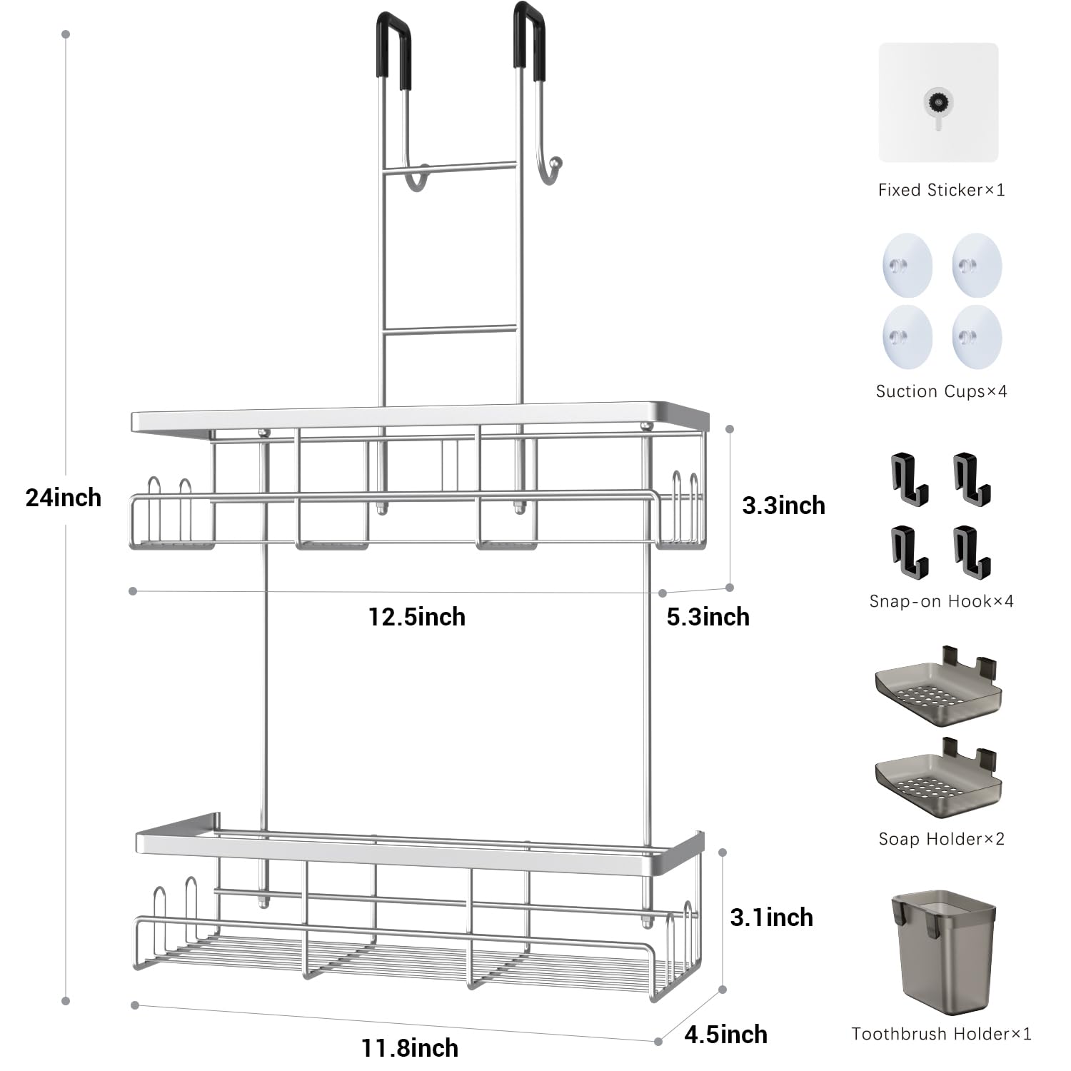 Aitatty door-fit works on doors up to 1.77 inches thick.