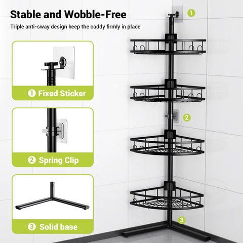 Aitatty open-grid design promotes quick drainage and keeps shelves dry.