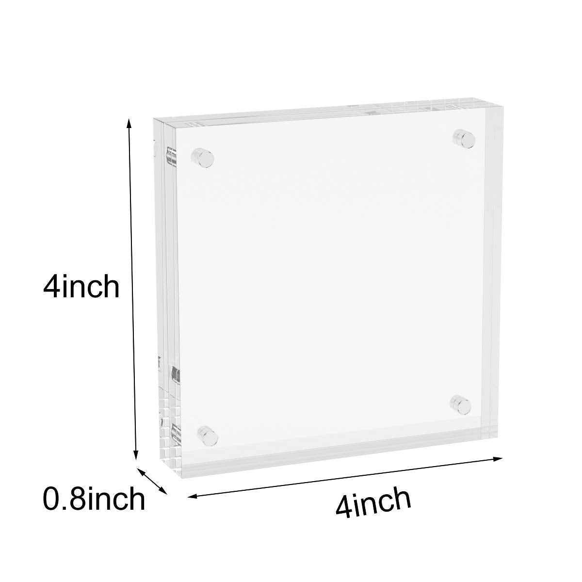 AITEE 4x4 acrylic frames double sided display showcasing two photos