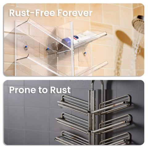AITEE shower caddy drainage holes prevent water pooling for quick drying