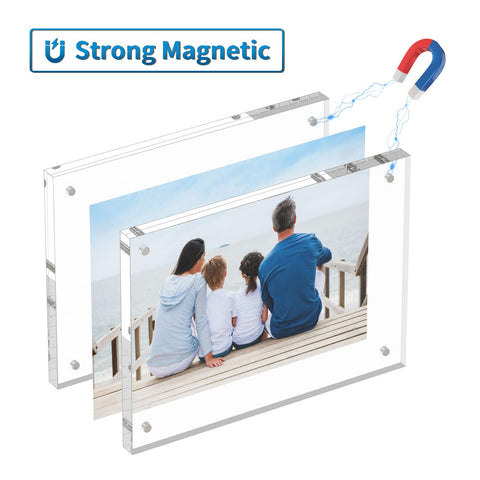 AITEE frameless clear acrylic panel; transparent backdrop protects and showcases memories.