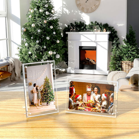 AITEE magnetic frame corner close-up demonstrates easy photo swapping