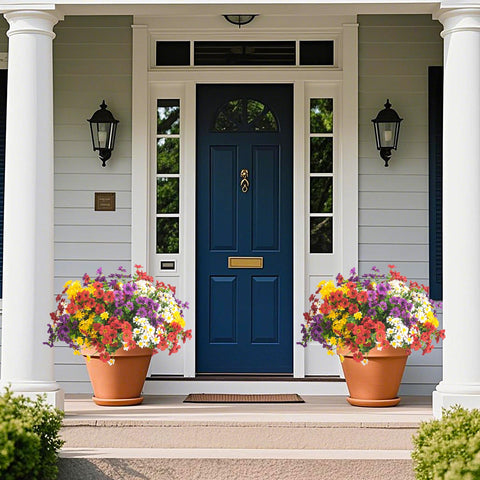 AITISOR porch display daisies with bendable stems for easy arrangements.