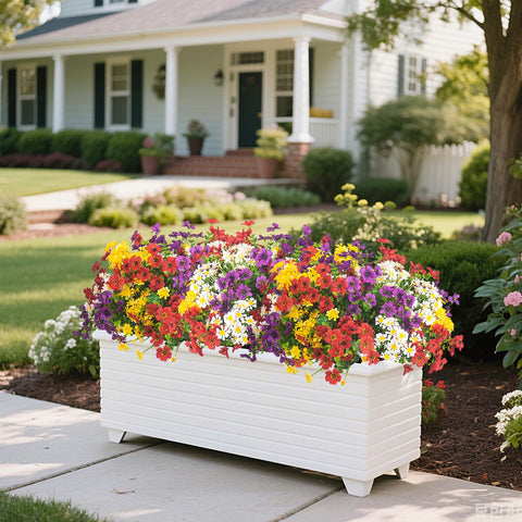 AITISOR weatherproof daisies stay colorful through sun and rain.
