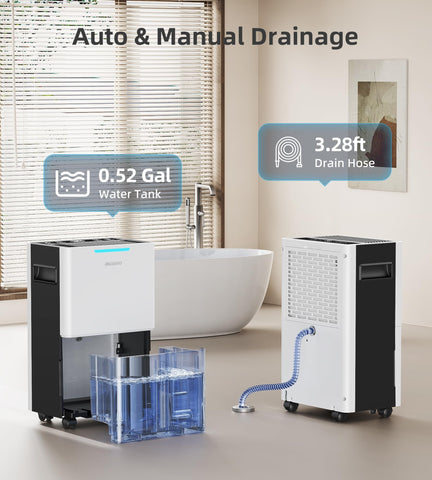 Aiusevo 2L tank with auto shut-off visual indicator for simple maintenance.