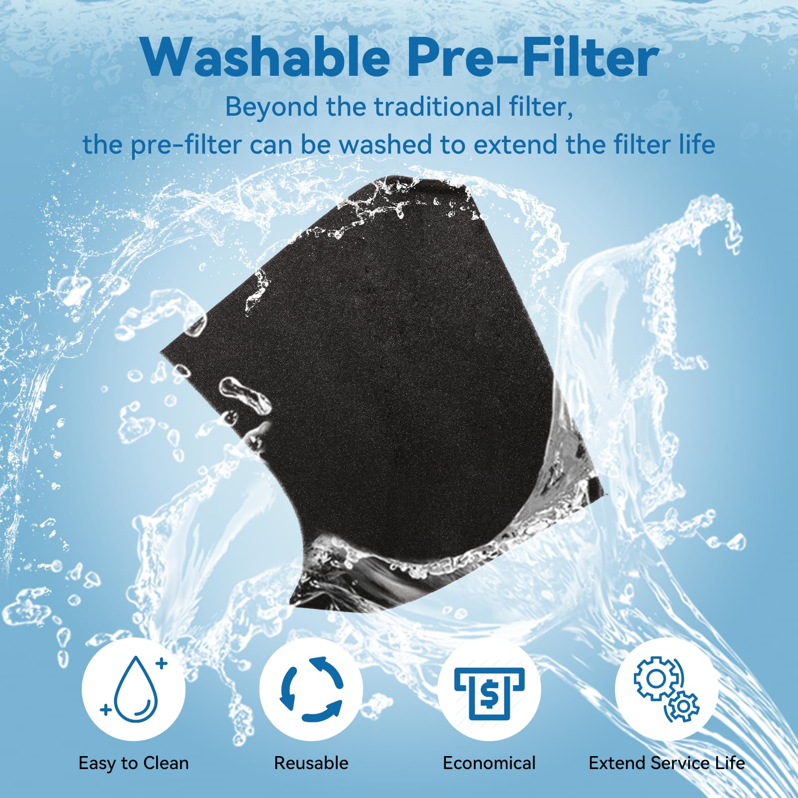 AIUZLK P260 H13 HEPA filter captures fine particles efficiently.