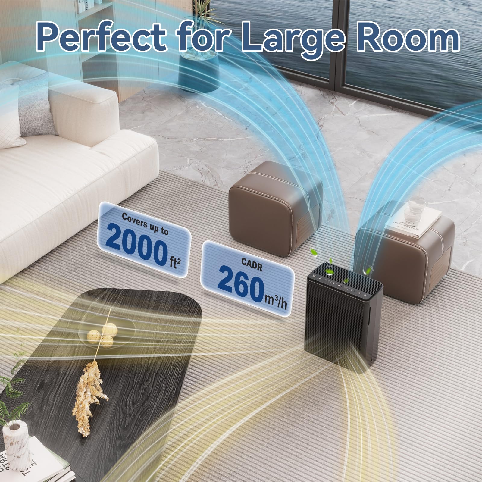 AIUZLK P260 washable filters simplify upkeep and reduce waste.