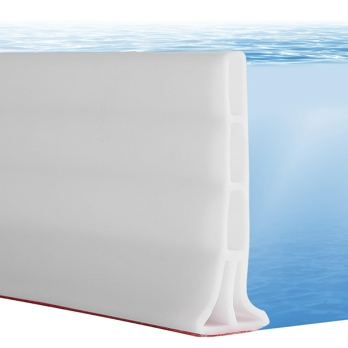 AiVeUao 4in shower threshold dam blocks splash for dry floors.