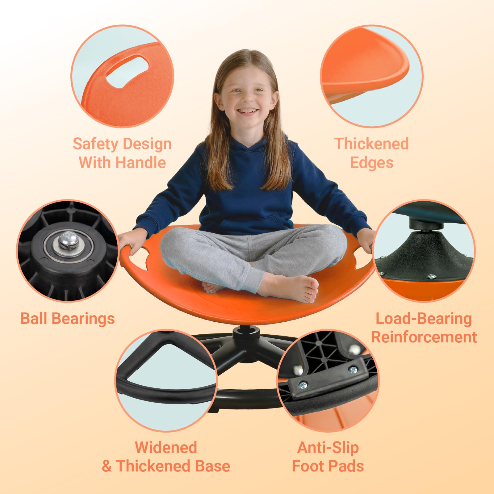 Aivher safety handle offers a secure grip during active sensory play.