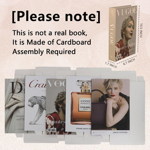 Aiwellkay foldable cardboard book covers close-up highlight lightweight, low-maintenance decor.