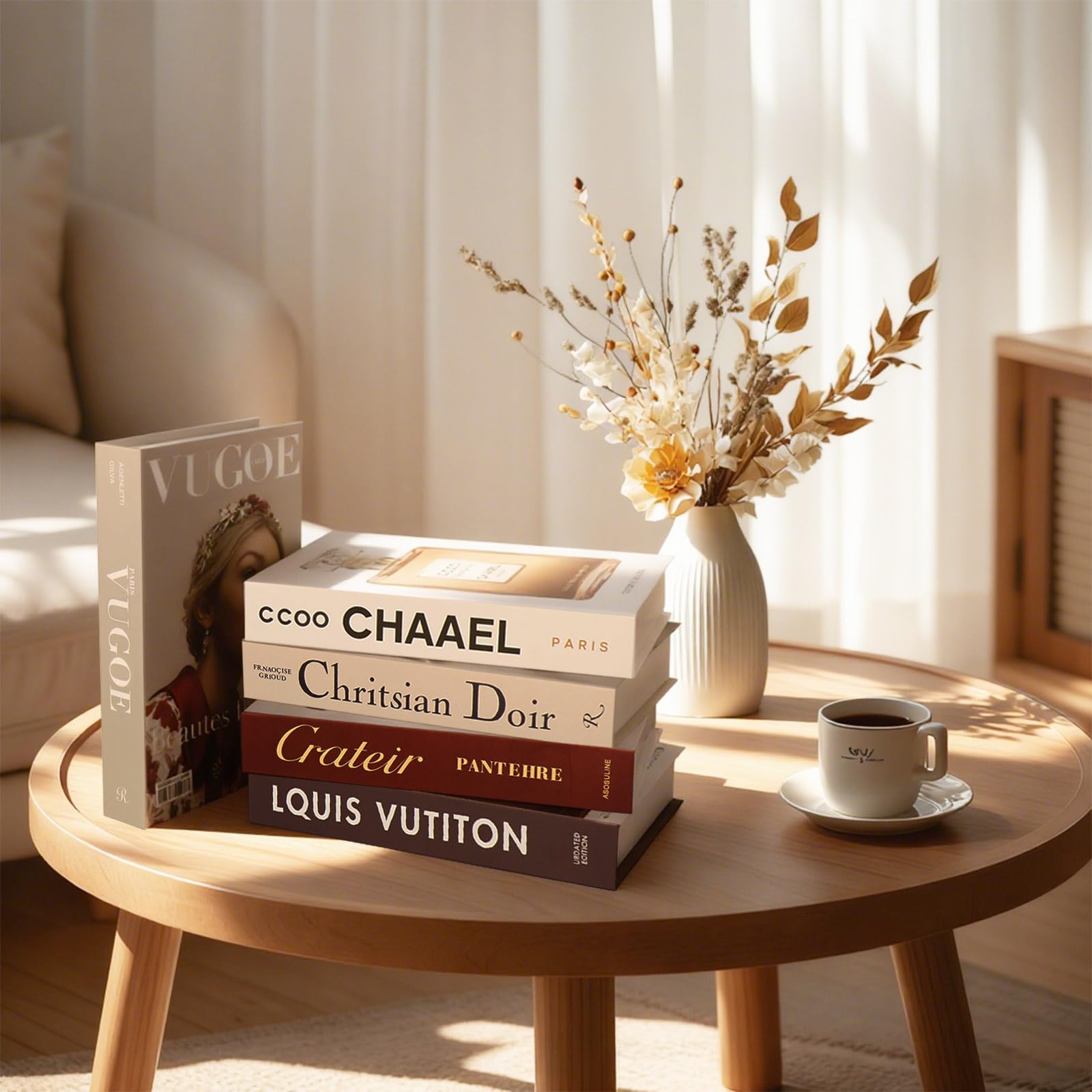 Aiwellkay sealed-cover faux books show durable, dust-resistant display in any room.