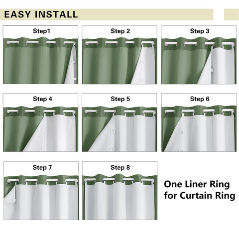 Aiyufeng eighteen rings included enable versatile hanging with standard setups.