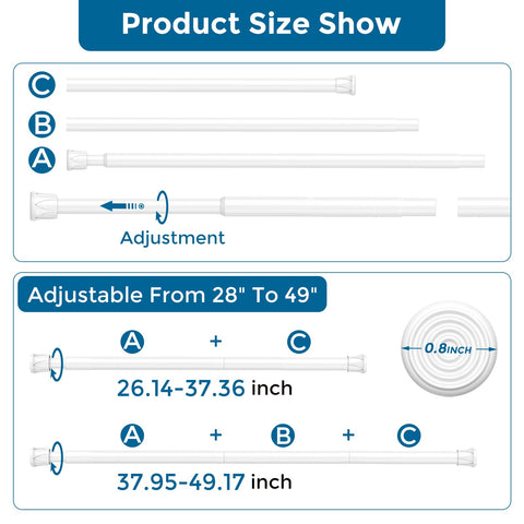 AIZESI drill-free curtain rod installs without tools, protecting walls.