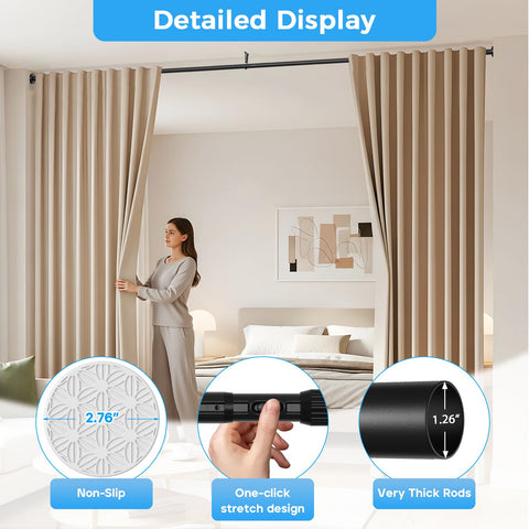 AIZESI no-drill installation demonstrates easy setup without tools.