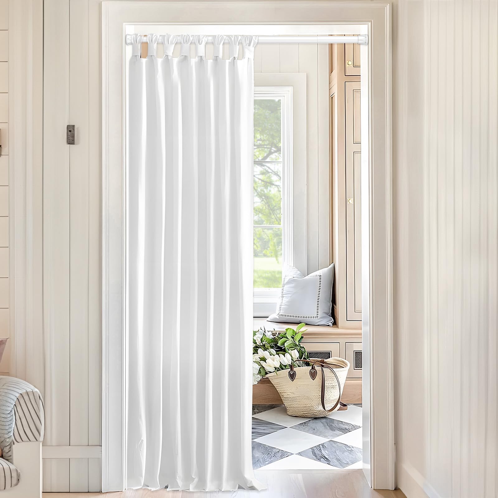 AIZESI quick-secure curtain rod ready to install straight from packaging.