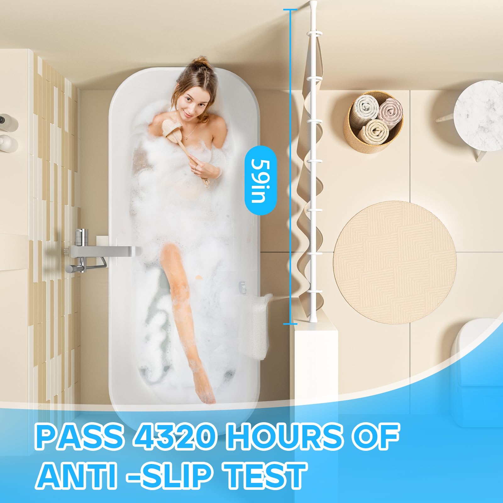 AIZESI no-drill design saves walls while secure mounting