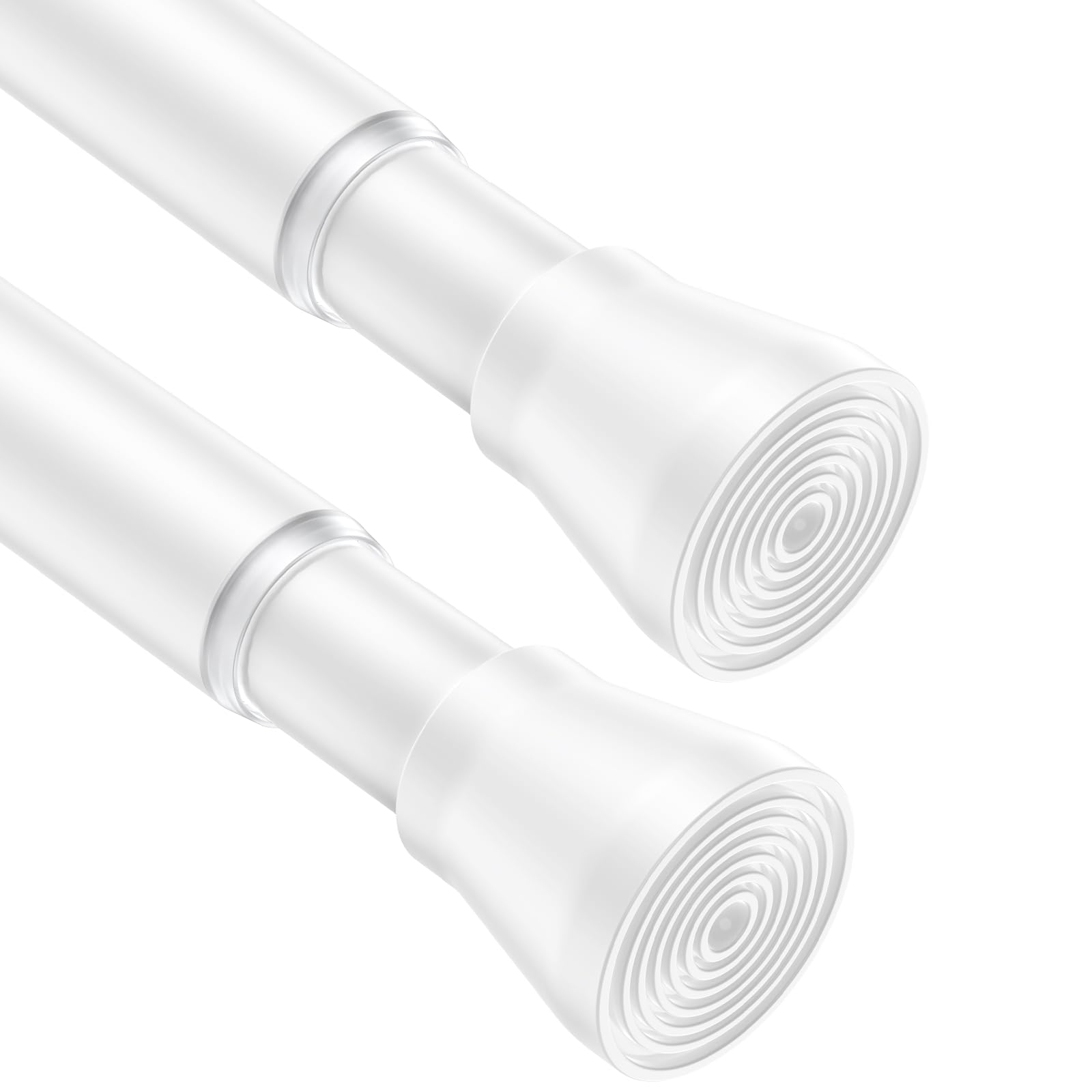AIZESI spring tension rod extended between windows for secure, no-drill setup