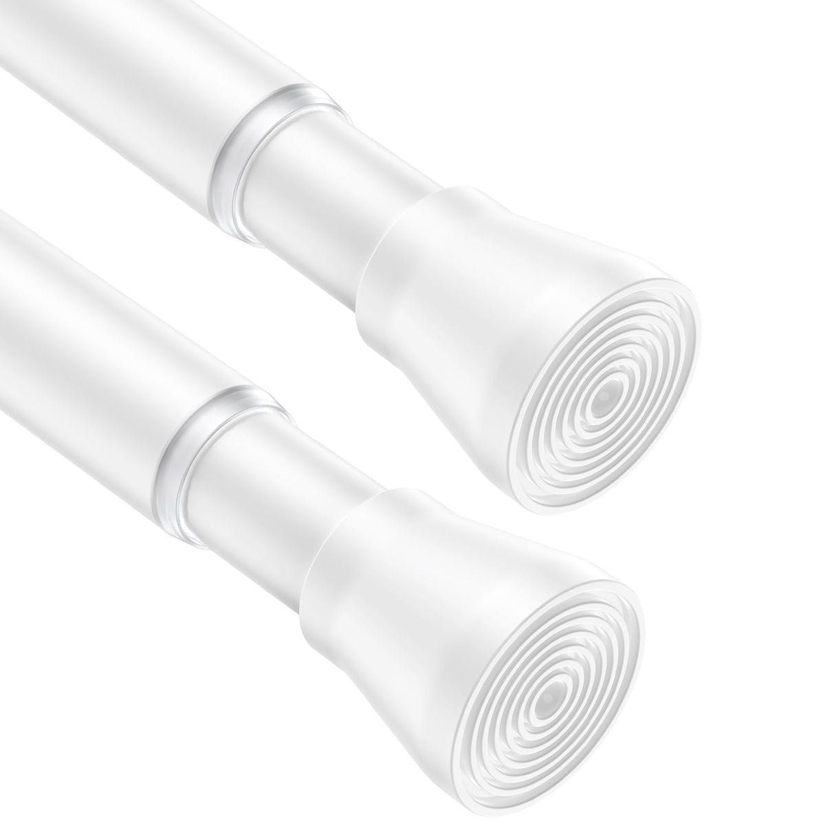 AIZESI spring tension rod extended between windows for secure, no-drill setup